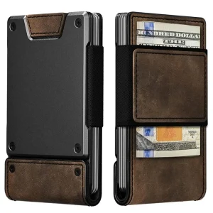 Leather Men Wallet RFID Blocking Card Holder