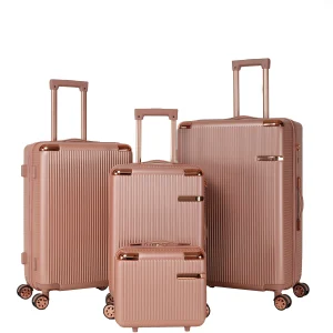4pcs Hard Suitcases Set, 360 ° Dual Rotating Wheels